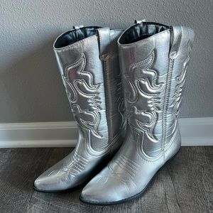 Metallic western boots